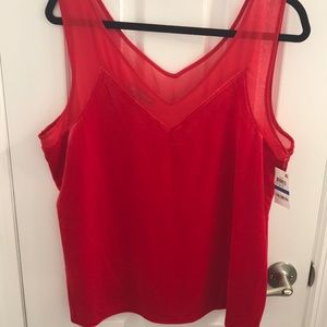 INC Velvet and sheer shirt. -XL